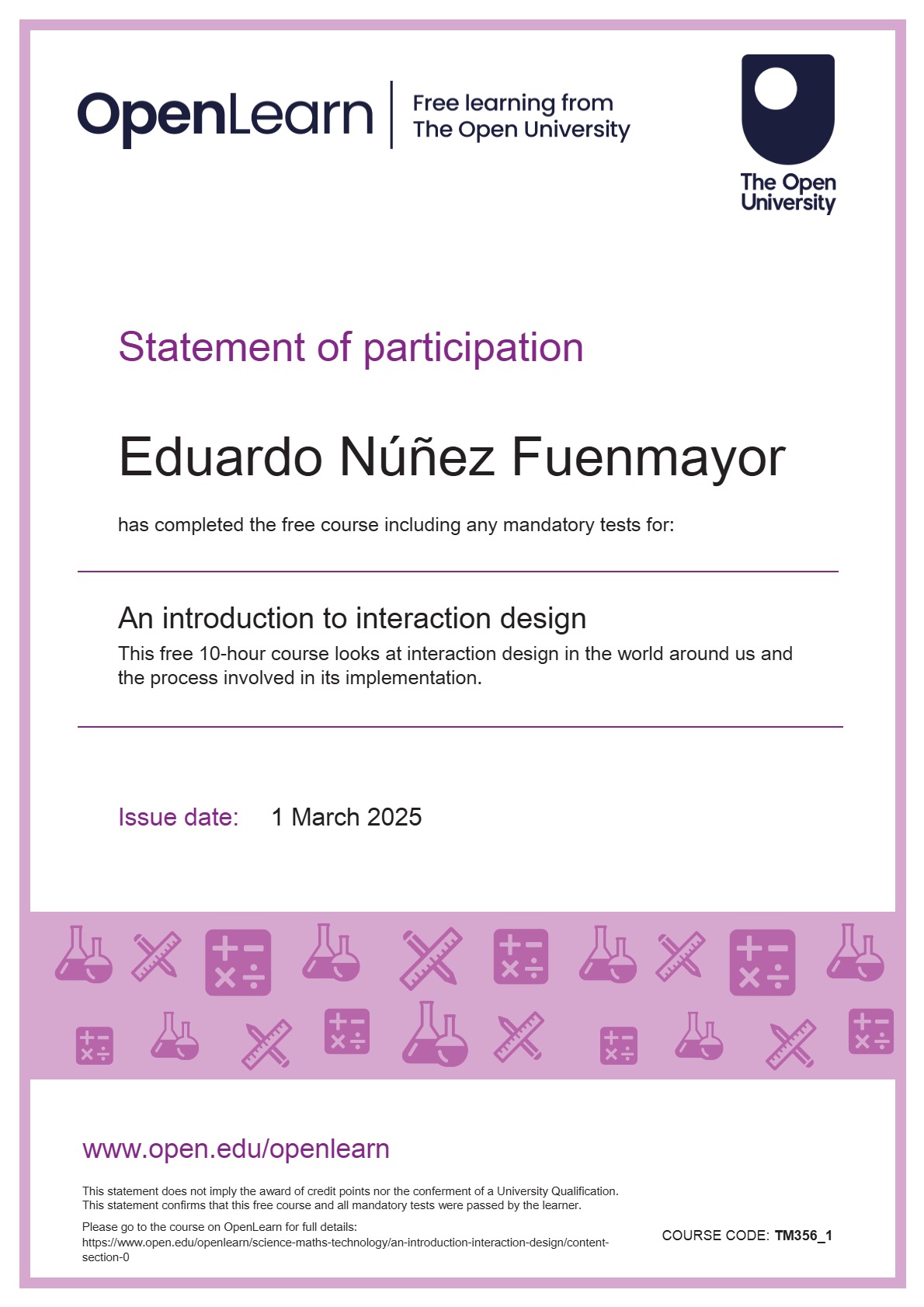 Interaction Design Certificate